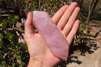 Polished Rose Quartz Crystals x 3 From Madagascar - Toprock Gemstones and Minerals 