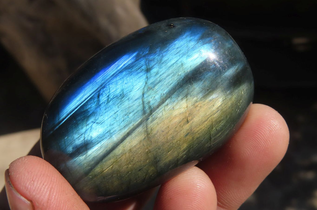 Polished Labradorite Galet / Palm Stones x 12 From Tulear, Madagascar - Toprock Gemstones and Minerals 