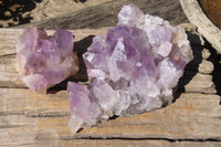 Natural Jacaranda Amethyst Clusters x 2 From Mumbwa, Zambia