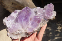 Natural Jacaranda Amethyst Clusters x 2 From Mumbwa, Zambia