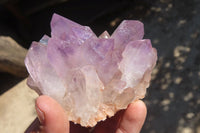 Natural Jacaranda Amethyst Clusters x 2 From Mumbwa, Zambia