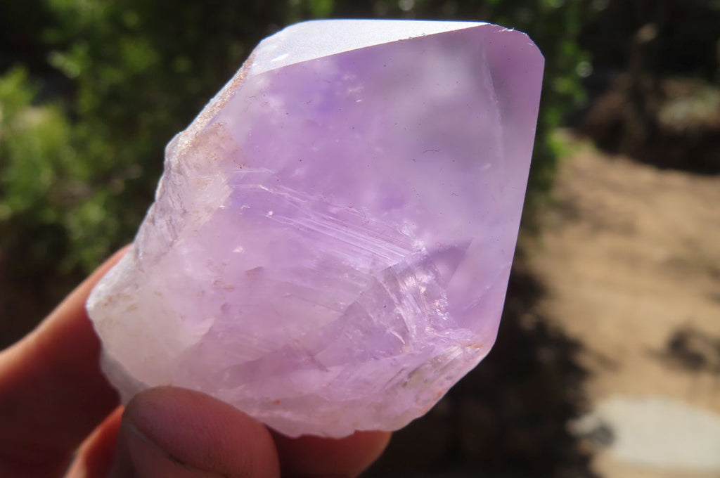 Polished Jacaranda Amethyst Crystals x 12 From Mumbwa, Zambia - Toprock Gemstones and Minerals 