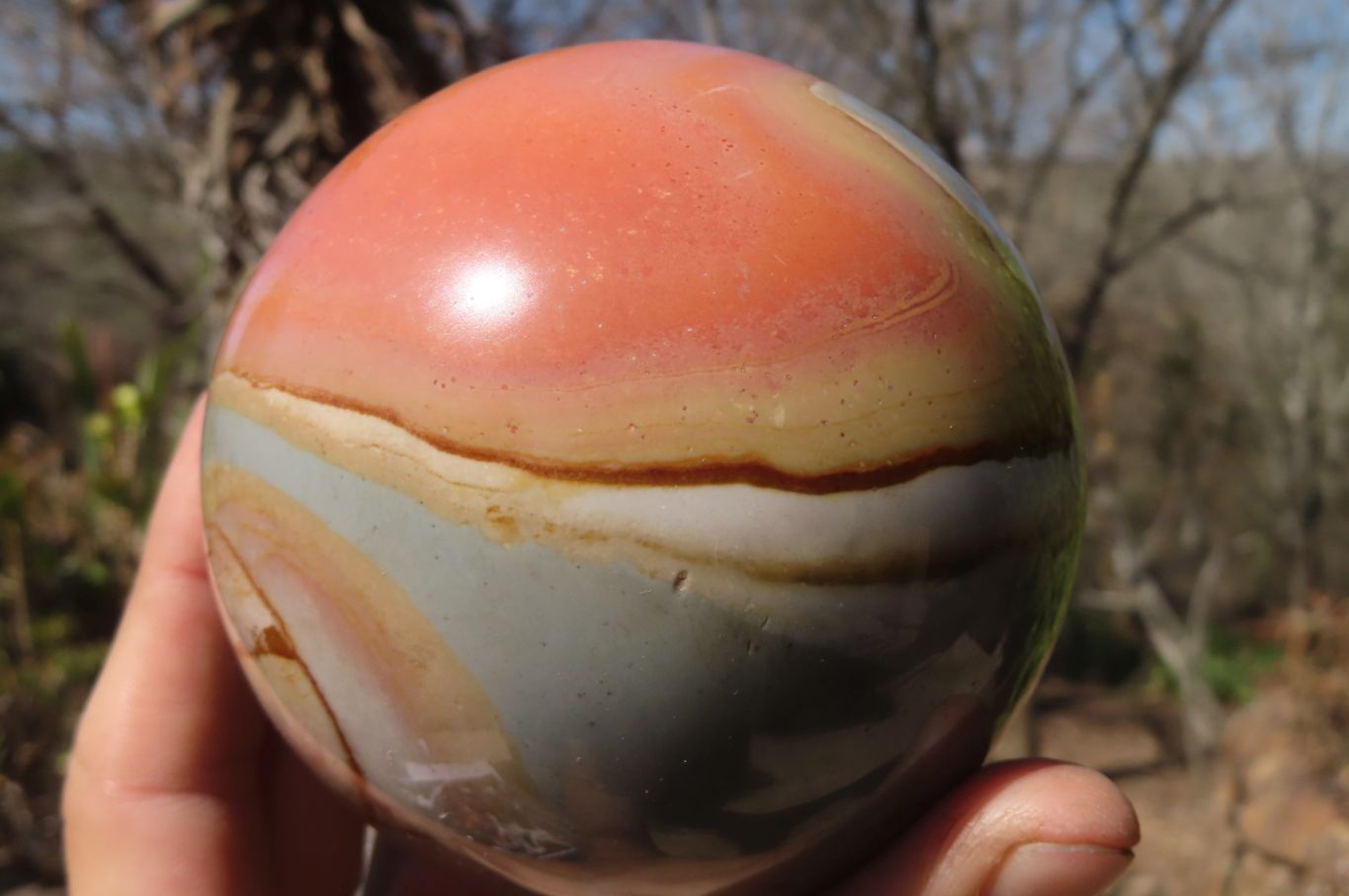Polished Polychrome Jasper Spheres x 2 From Mahajanga, Madagascar - Toprock Gemstones and Minerals 