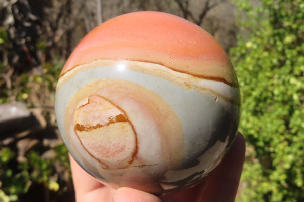 Polished Polychrome Jasper Spheres x 2 From Mahajanga, Madagascar - Toprock Gemstones and Minerals 