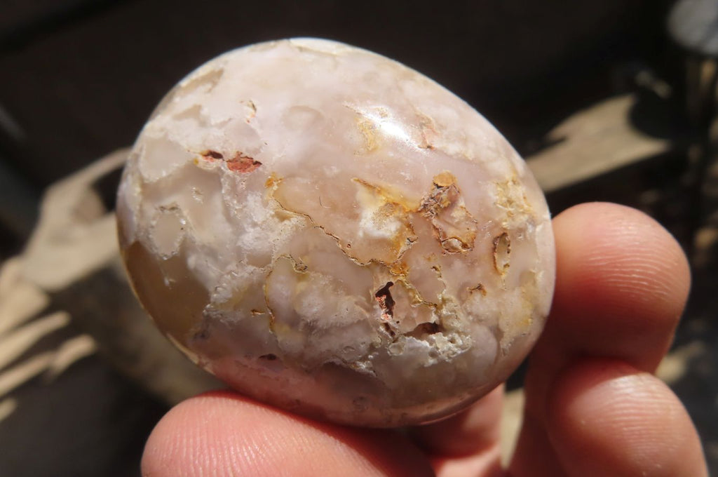 Polished Ocean Flower Agate Galet / Palm Stones x 12 From Antsahalova, Madagascar - Toprock Gemstones and Minerals 