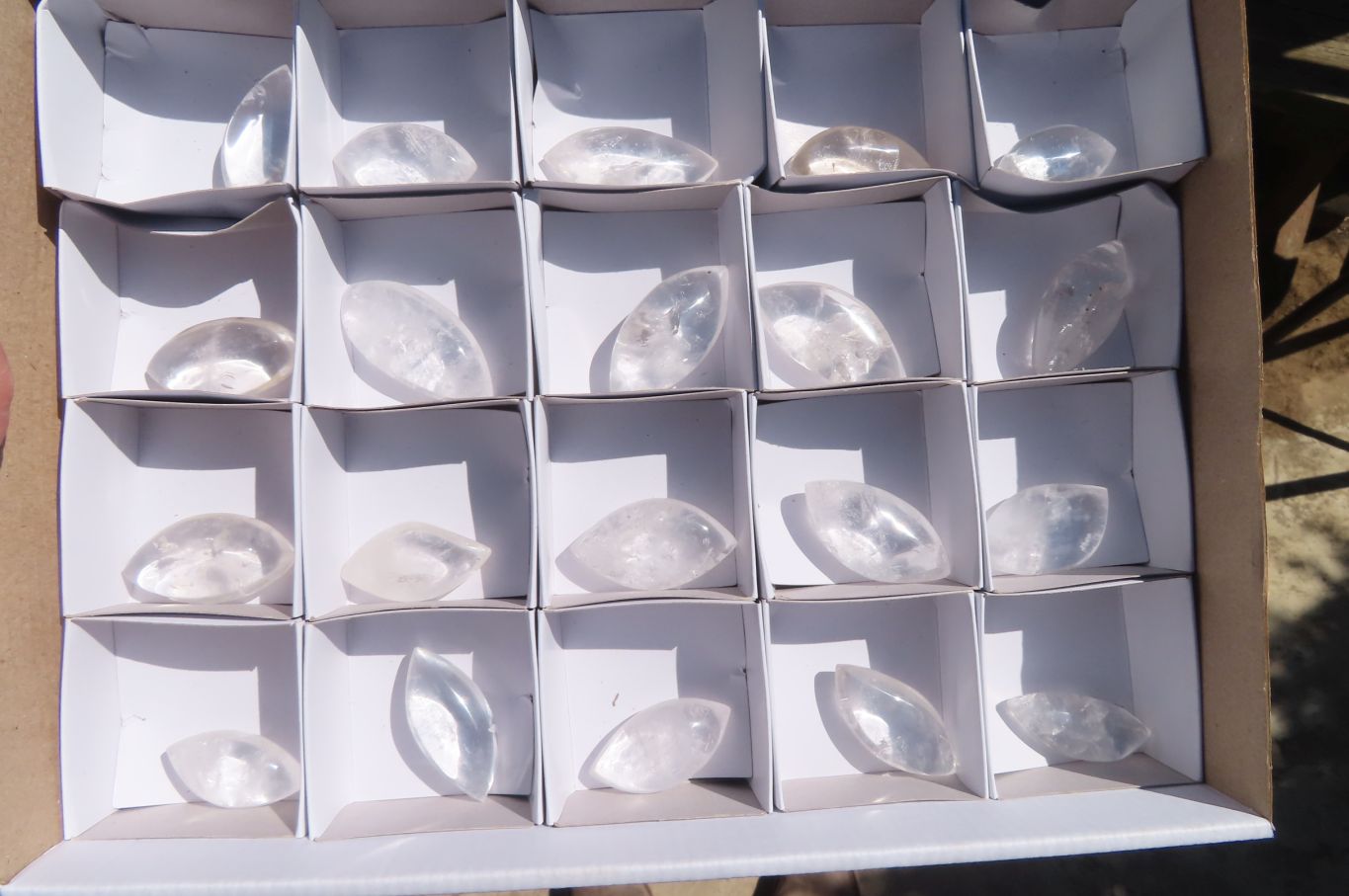 Polished Clear Quartz "Angel Tears" Pendant Pieces x 20 From Madagascar - Toprock Gemstones and Minerals 