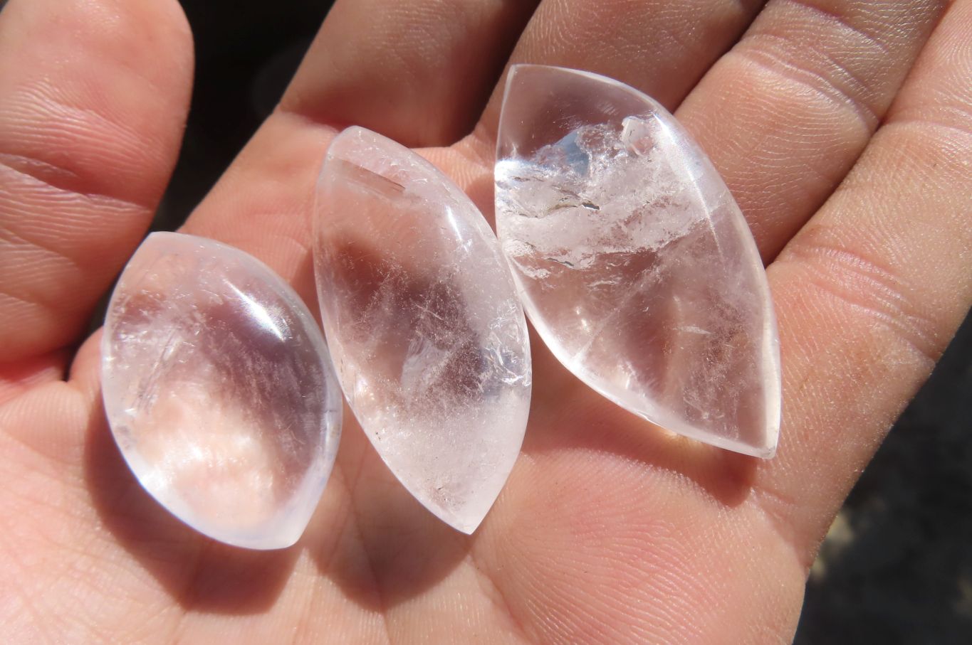 Polished Clear Quartz "Angel Tears" Pendant Pieces x 20 From Madagascar - Toprock Gemstones and Minerals 