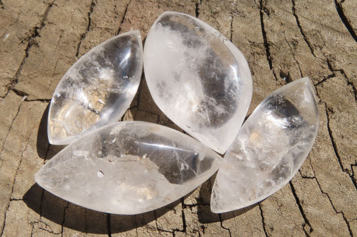 Polished Clear Quartz "Angel Tears" Pendant Pieces x 20 From Madagascar - Toprock Gemstones and Minerals 