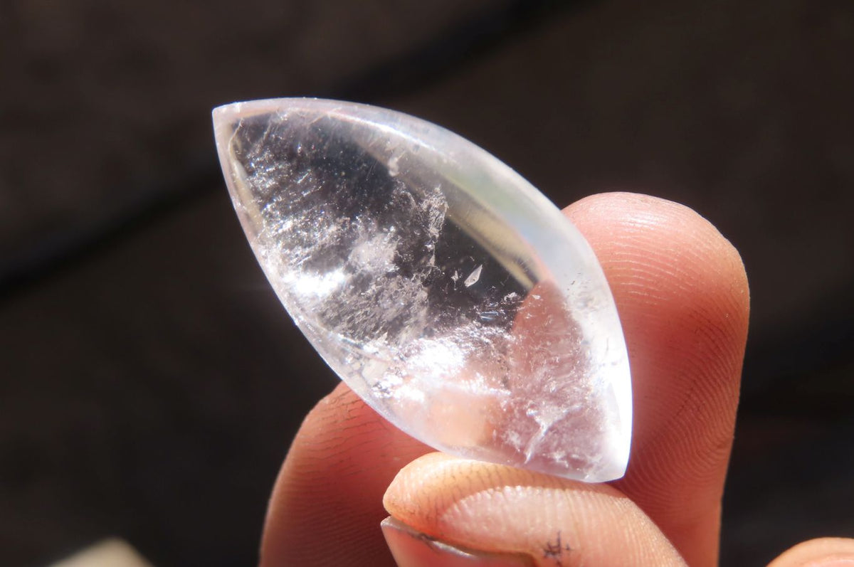 Polished Clear Quartz "Angel Tears" Pendant Pieces x 20 From Madagascar - Toprock Gemstones and Minerals 