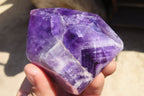 Polished Chevron Amethyst Crystals x 4 From Zambia - Toprock Gemstones and Minerals 