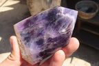 Polished Chevron Amethyst Crystals x 4 From Zambia - Toprock Gemstones and Minerals 