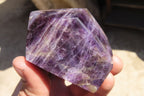 Polished Chevron Amethyst Crystals x 4 From Zambia - Toprock Gemstones and Minerals 