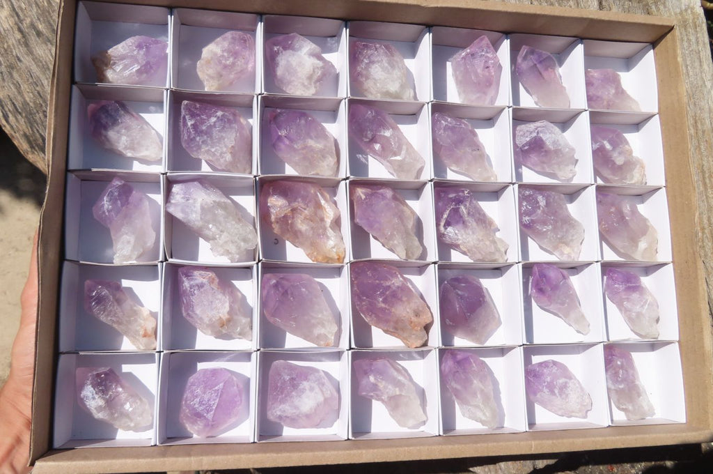 Natural Jacaranda Amethyst Crystals x 35 From Mumbwa, Zambia - Toprock Gemstones and Minerals 