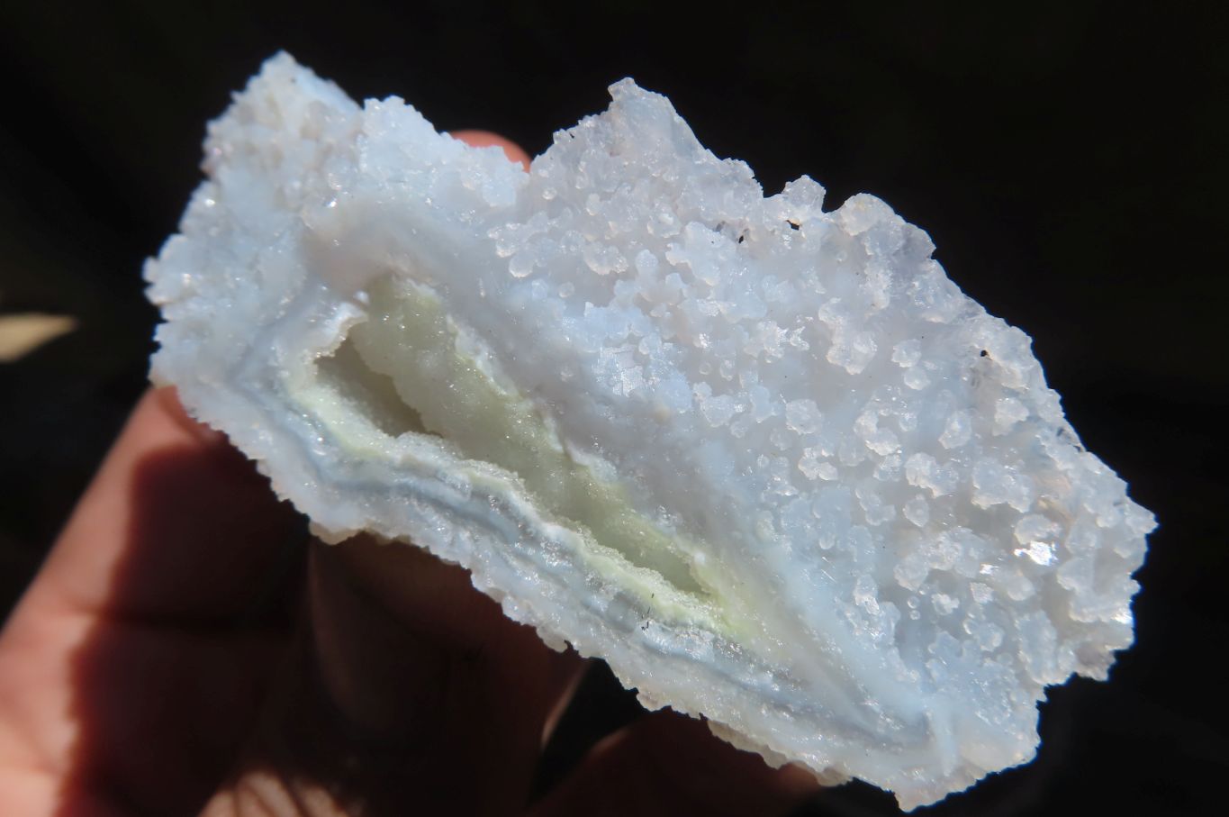 Natural Etched Blue Chalcedony Specimens x 35 From Nsanje, Malawi - Toprock Gemstones and Minerals 