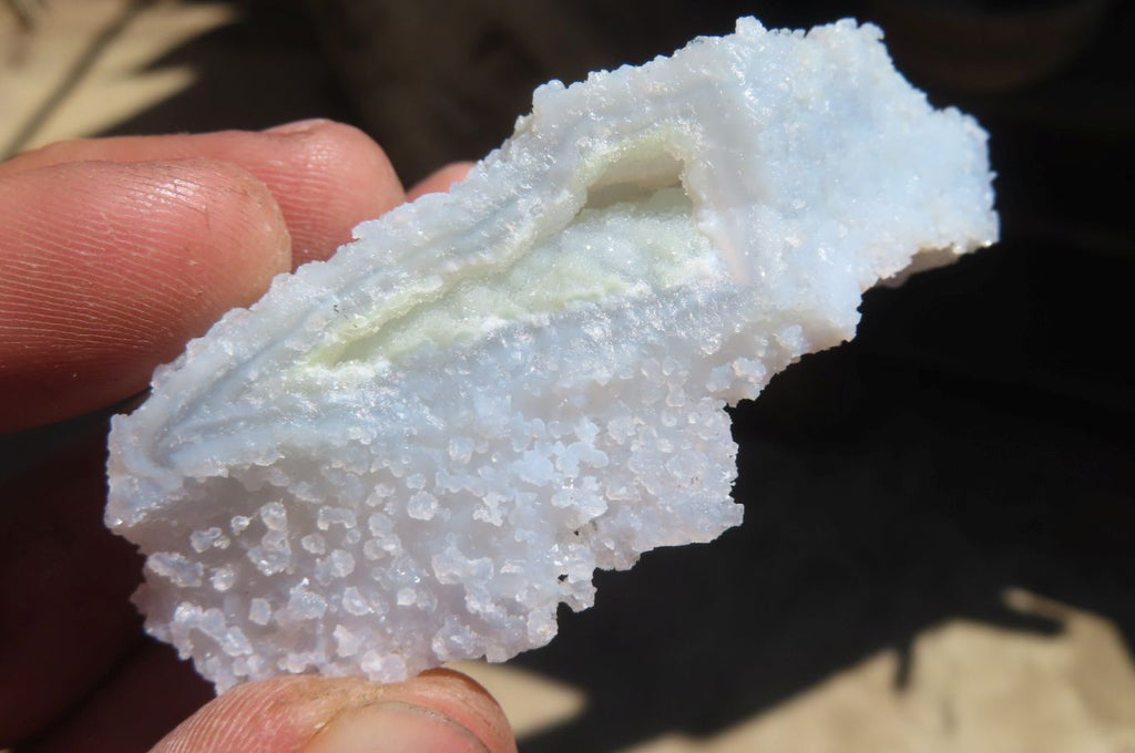 Natural Etched Blue Chalcedony Specimens x 35 From Nsanje, Malawi - Toprock Gemstones and Minerals 
