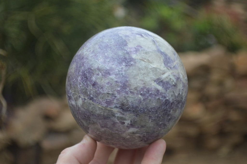 Polished Lepidolite Spheres x 2 From Madagascar - Toprock Gemstones and Minerals 