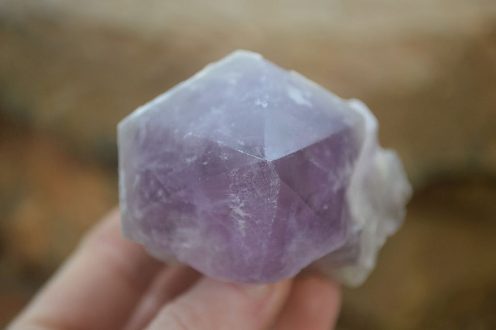 Polished Jacaranda Amethyst Single Crystals x 6 From Mumbwa, Zambia - Toprock Gemstones and Minerals 