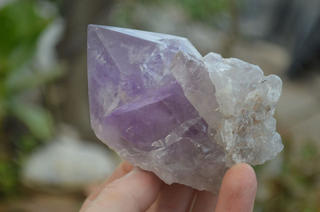 Polished Jacaranda Amethyst Single Crystals x 6 From Mumbwa, Zambia - Toprock Gemstones and Minerals 