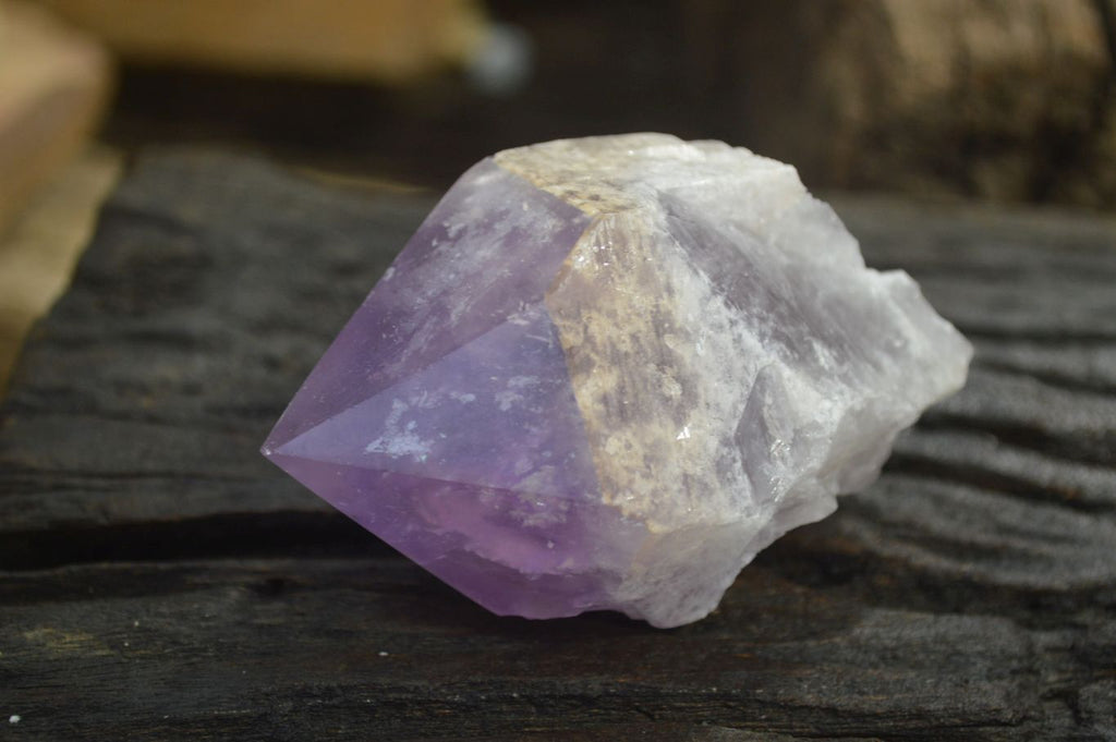 Polished Jacaranda Amethyst Single Crystals x 6 From Mumbwa, Zambia - Toprock Gemstones and Minerals 