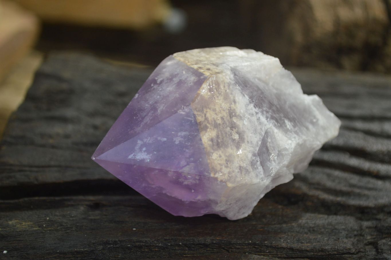 Polished Jacaranda Amethyst Single Crystals x 6 From Mumbwa, Zambia - Toprock Gemstones and Minerals 