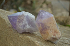 Polished Jacaranda Amethyst Single Crystals x 6 From Mumbwa, Zambia - Toprock Gemstones and Minerals 