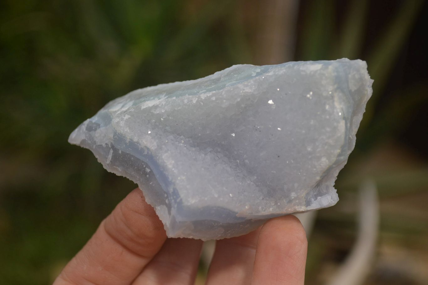 Natural Etched Blue Chalcedony Specimens x 12 From Nsanje, Malawi - Toprock Gemstones and Minerals 