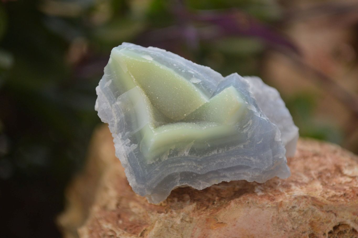 Natural Etched Blue Chalcedony Specimens x 12 From Nsanje, Malawi - Toprock Gemstones and Minerals 