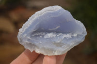 Natural Etched Blue Chalcedony Specimens x 12 From Nsanje, Malawi - Toprock Gemstones and Minerals 