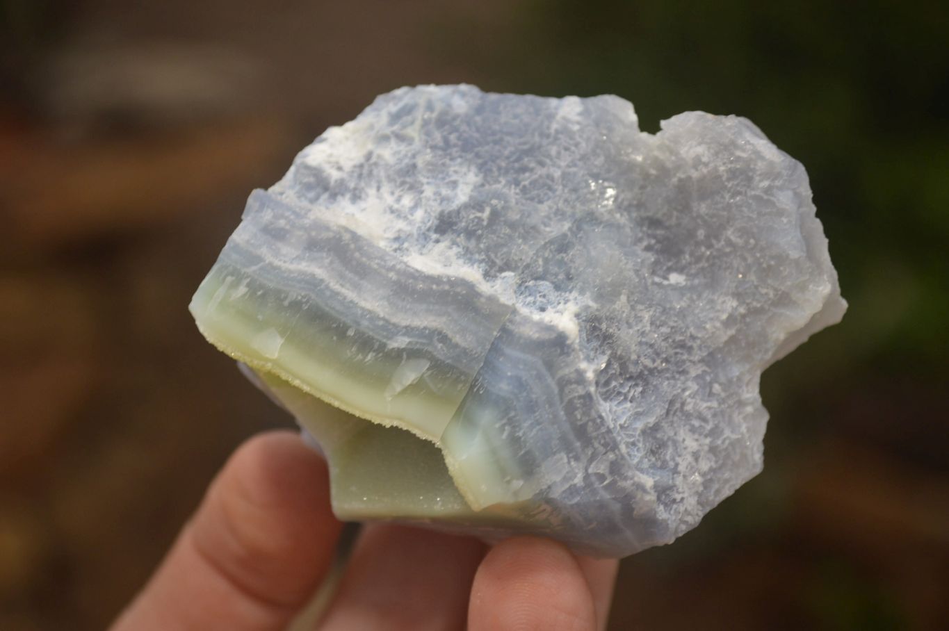 Natural Etched Blue Chalcedony Specimens x 12 From Nsanje, Malawi - Toprock Gemstones and Minerals 