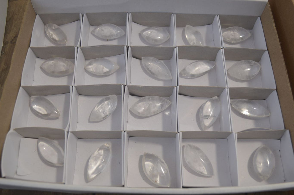 Polished Clear Quartz "Angel Tears" Pendant Pieces x 20 From Madagascar - Toprock Gemstones and Minerals 