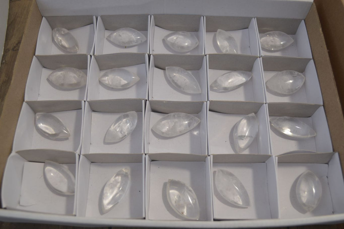 Polished Clear Quartz "Angel Tears" Pendant Pieces x 20 From Madagascar - Toprock Gemstones and Minerals 