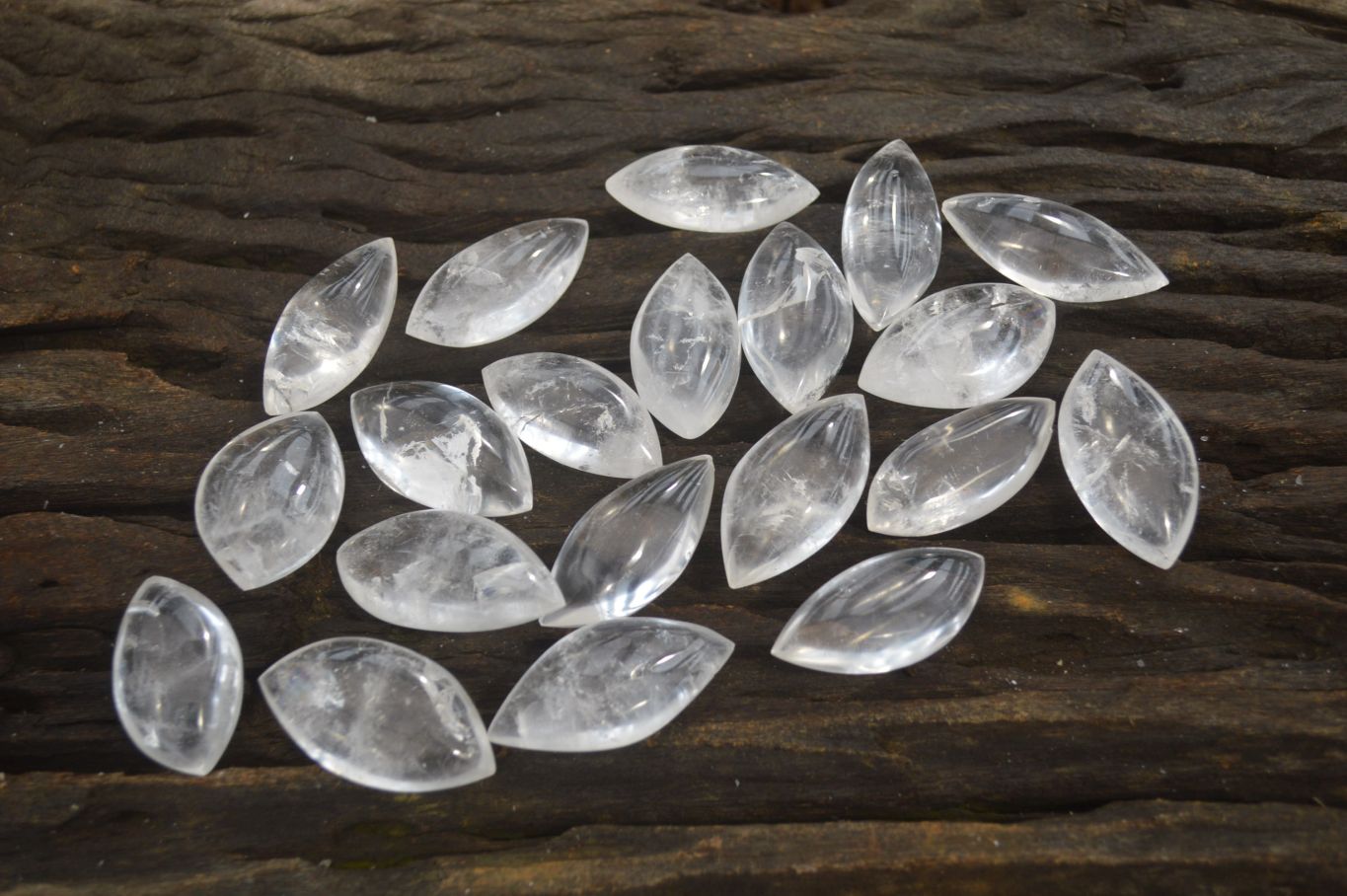 Polished Clear Quartz "Angel Tears" Pendant Pieces x 20 From Madagascar - Toprock Gemstones and Minerals 