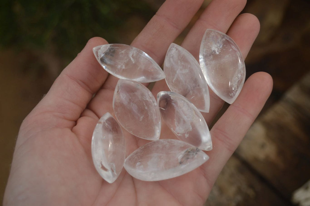 Polished Clear Quartz "Angel Tears" Pendant Pieces x 20 From Madagascar - Toprock Gemstones and Minerals 