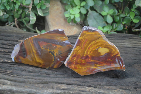 Polished On One Side Nguni Jasper Specimens x 2 From Prieska, South Africa - Toprock Gemstones and Minerals 