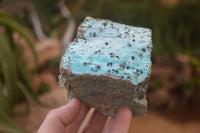 Natural Chrysocolla Dolomite Specimens x 2 From Likasi, Congo - Toprock Gemstones and Minerals 