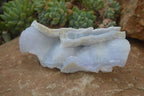 Natural Etched Blue Chalcedony Specimens x 3 From Nsanje, Malawi - Toprock Gemstones and Minerals 