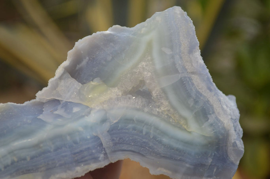 Natural Etched Blue Chalcedony Specimens x 3 From Nsanje, Malawi - Toprock Gemstones and Minerals 