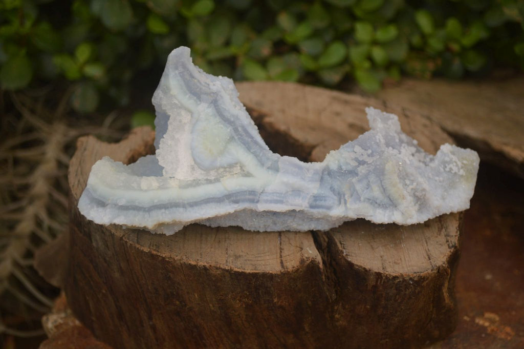 Natural Etched Blue Chalcedony Specimens x 3 From Nsanje, Malawi - Toprock Gemstones and Minerals 