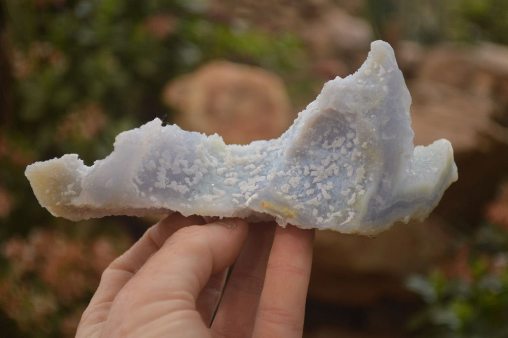 Natural Etched Blue Chalcedony Specimens x 3 From Nsanje, Malawi - Toprock Gemstones and Minerals 
