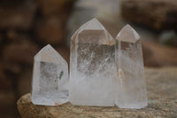 Polished Clear Quartz Crystals x 12 From Madagascar - Toprock Gemstones and Minerals 
