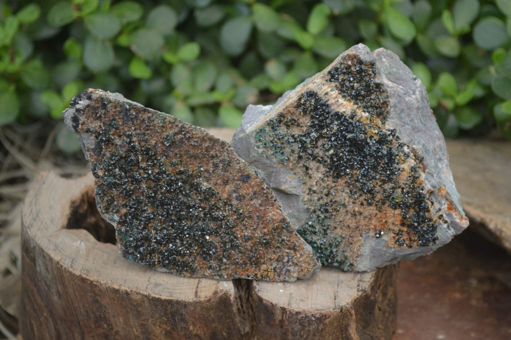 Natural Libethenite Crystals On Dolomite Matrix Specimens x 4 From Shituru, Congo - Toprock Gemstones and Minerals 