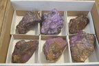 Natural Metallic Purpurite Cobbed Specimens x 6 From Namibia - Toprock Gemstones and Minerals 