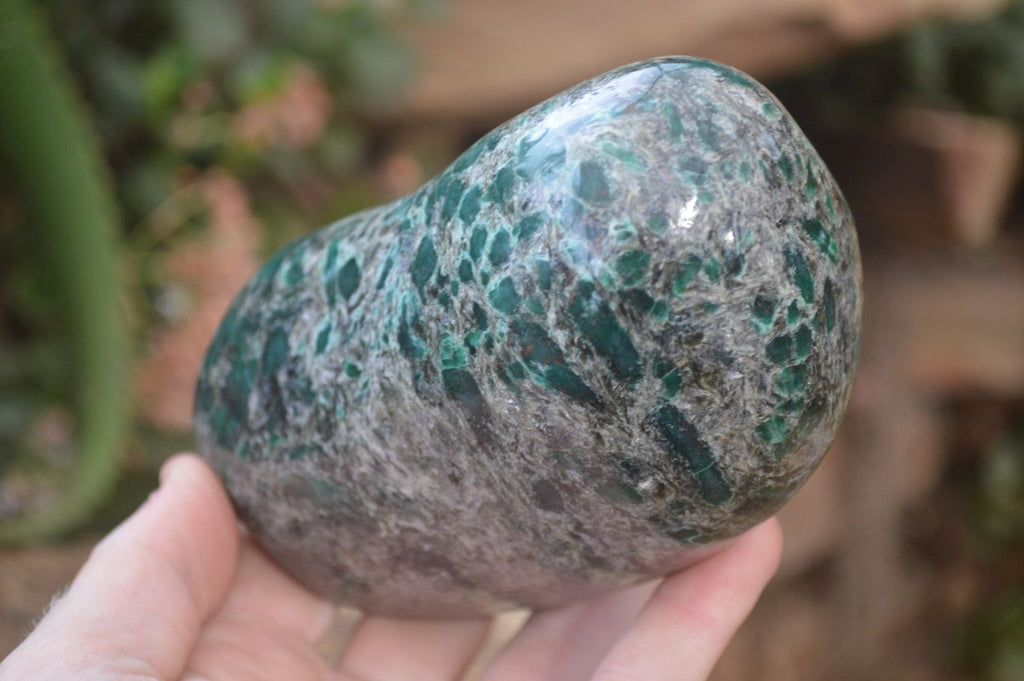 Polished Rare Emerald Mica In Matrix Standing Free Form x 1 From Mutoko, Zimbabwe - Toprock Gemstones and Minerals 