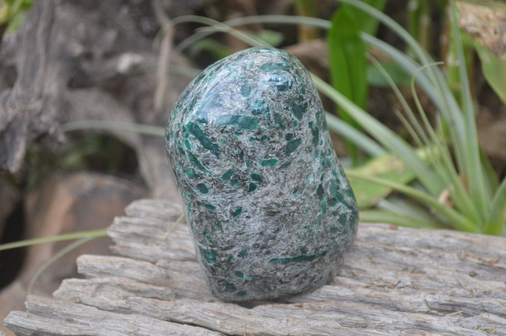 Polished Rare Emerald Mica In Matrix Standing Free Form x 1 From Mutoko, Zimbabwe - Toprock Gemstones and Minerals 
