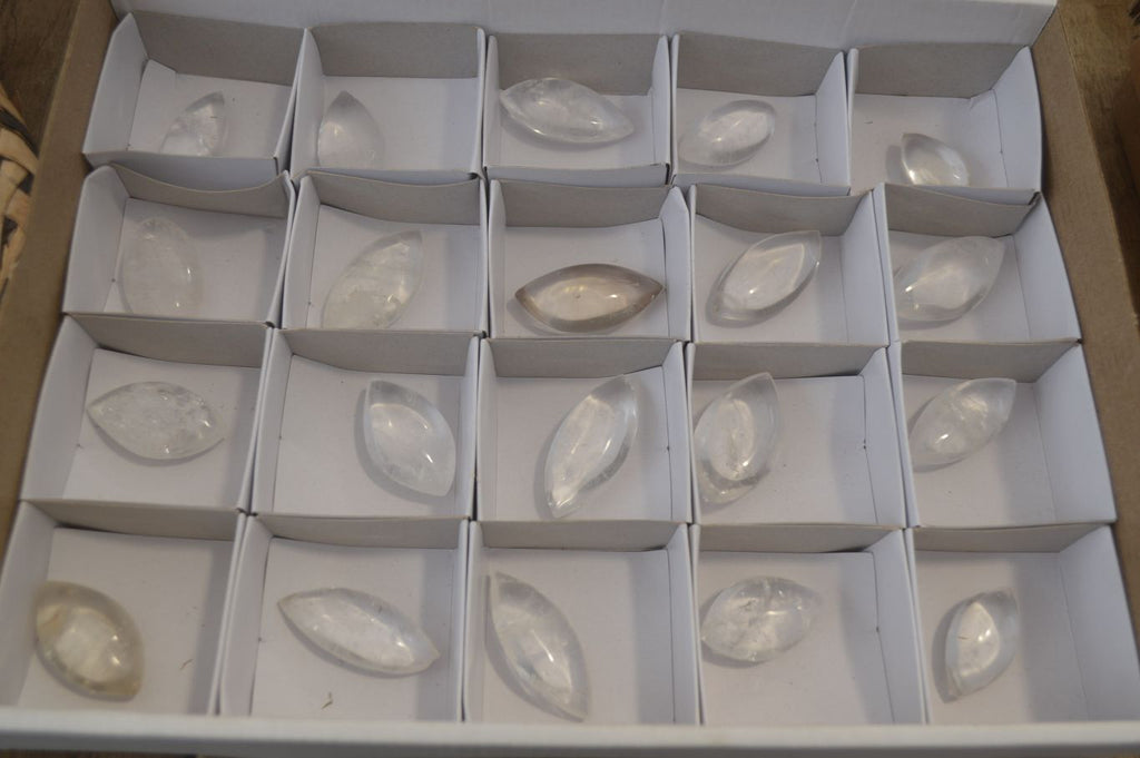 Polished Clear Quartz "Angel Tears" Pendant Pieces x 20 From Madagascar - Toprock Gemstones and Minerals 