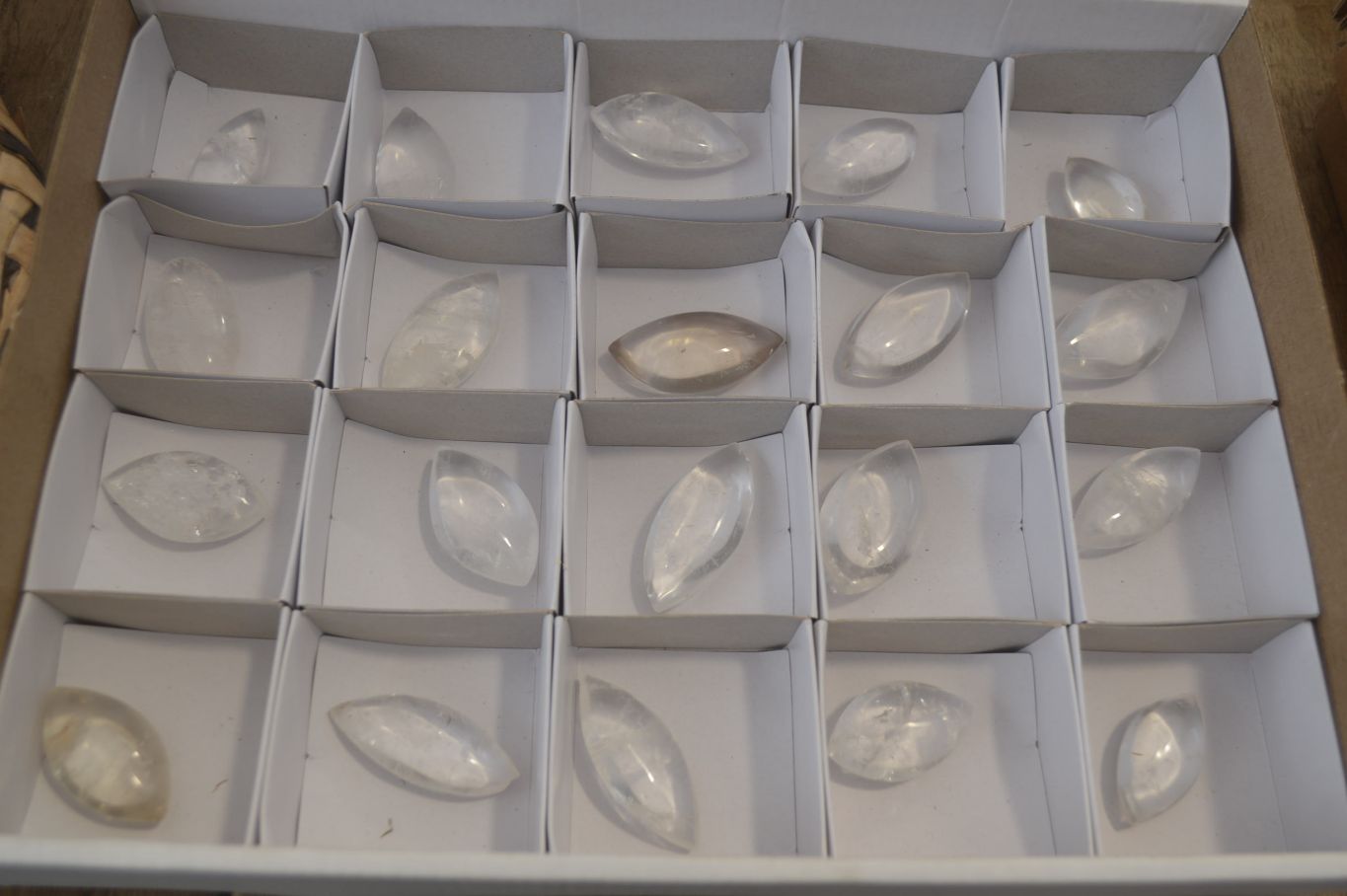 Polished Clear Quartz "Angel Tears" Pendant Pieces x 20 From Madagascar - Toprock Gemstones and Minerals 