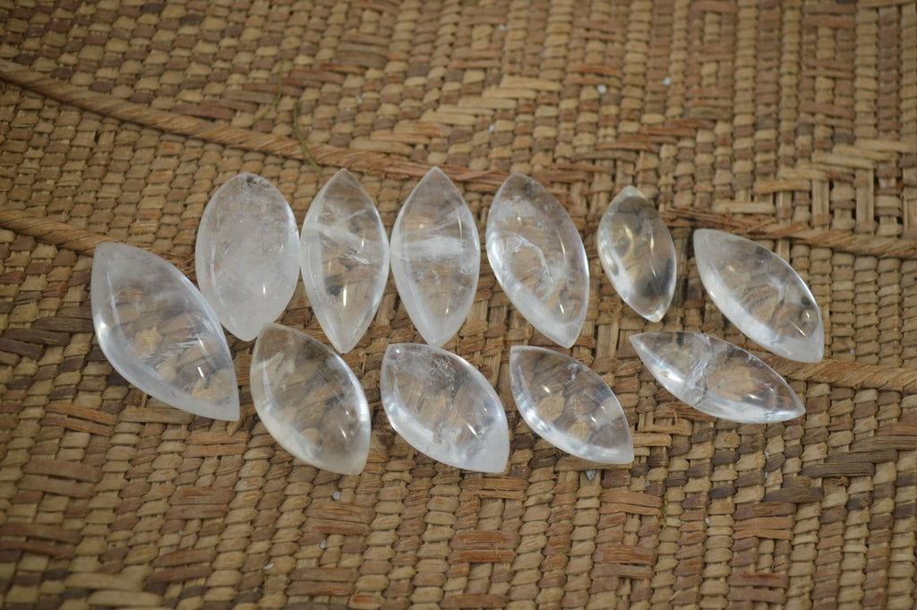 Polished Clear Quartz "Angel Tears" Pendant Pieces x 20 From Madagascar - Toprock Gemstones and Minerals 