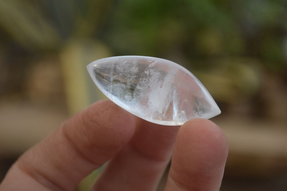 Polished Clear Quartz "Angel Tears" Pendant Pieces x 20 From Madagascar - Toprock Gemstones and Minerals 