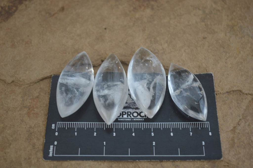 Polished Clear Quartz "Angel Tears" Pendant Pieces x 20 From Madagascar - Toprock Gemstones and Minerals 