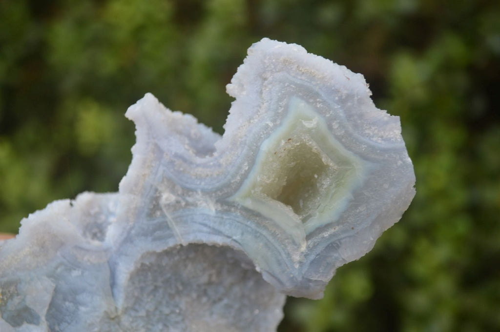 Natural Etched Blue Chalcedony Specimens x 3 From Nsanje, Malawi - Toprock Gemstones and Minerals 